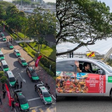 Grab Malaysia & Coca-Cola Cipta Rekod Malaysia Dengan Konvoi 100 GrabCar Sempena Gawai Di Kuching