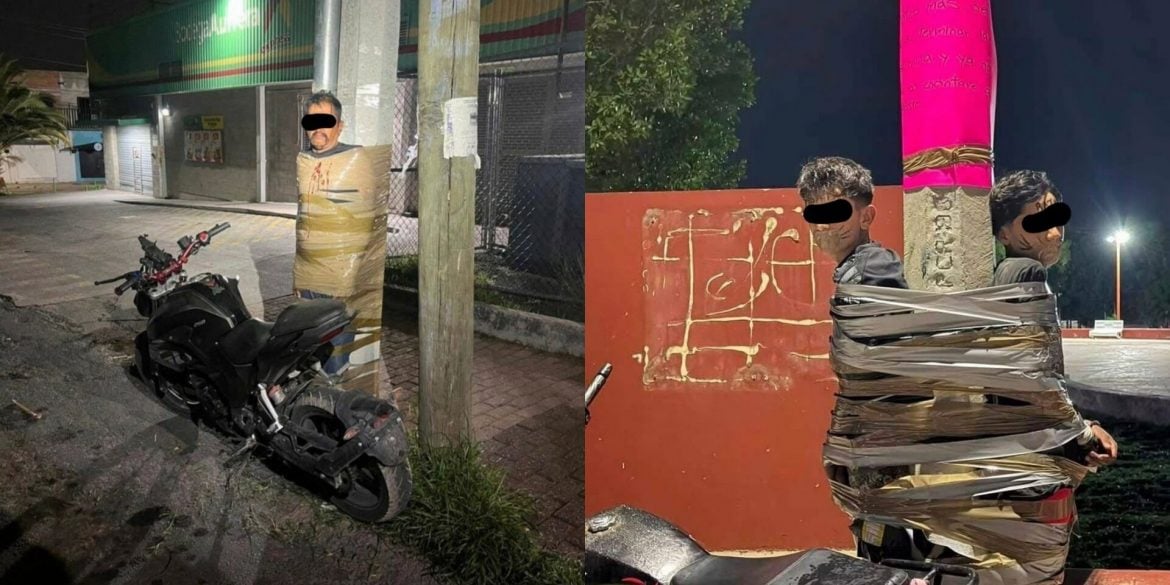 Batman Mexico Tangkap, Lekat Pencuri Motosikal Dekat Tiang